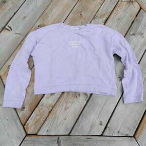 H&M x Ariana Grande Sweetner Lilac Sweatshirt Track list crop Small